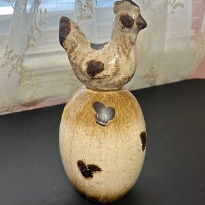 Chicken ceramic egg decor
